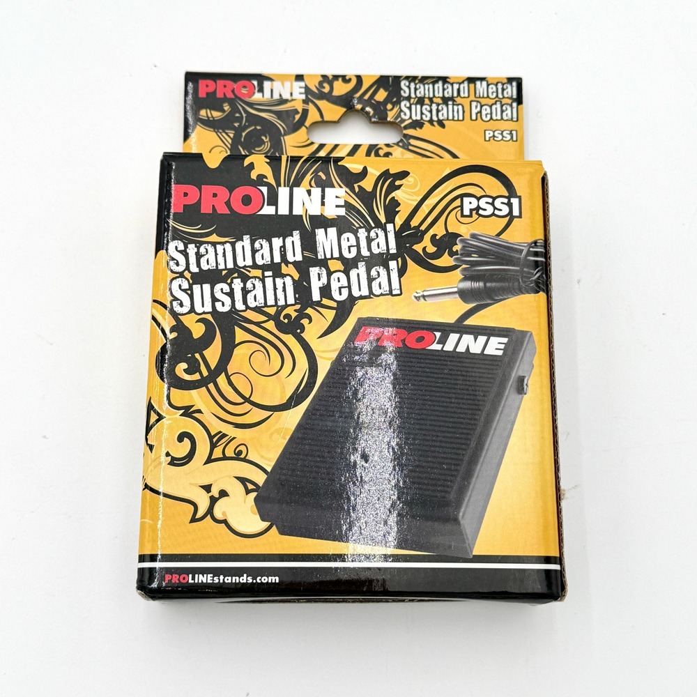 ProLine PSS1 Standard Metal Sustain Pedal for Electronic Keyboards Black